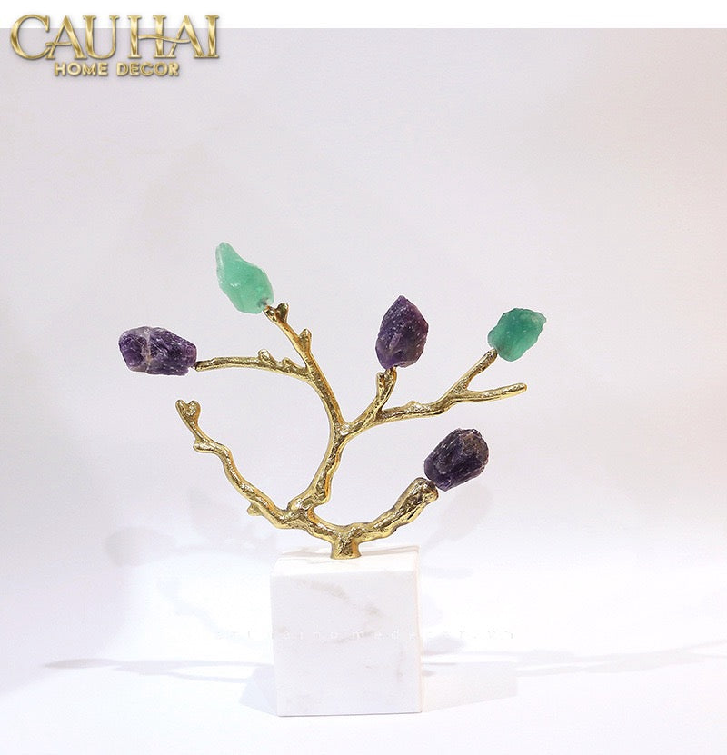 Home Couture - Tượng Đồng Nhánh Cây Onyx Arbre D'Or Aurum H26 - CẬU HAI HOME DECOR