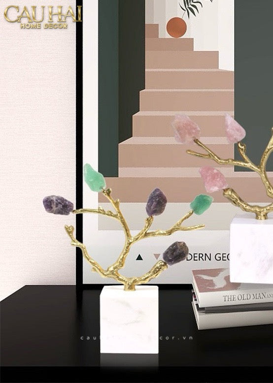 Home Couture - Tượng Đồng Nhánh Cây Onyx Arbre D'Or Aurum H26 - CẬU HAI HOME DECOR
