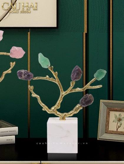 Home Couture - Tượng Đồng Nhánh Cây Onyx Arbre D'Or Aurum H26 - CẬU HAI HOME DECOR