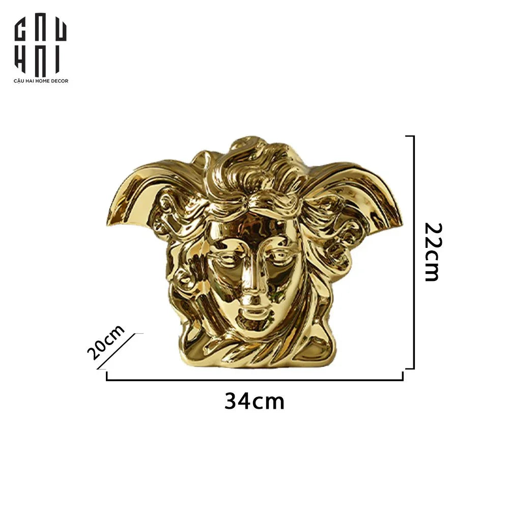 Home Couture - Tượng Gilded Medusa - A Fusion Of Fascination - CẬU HAI HOME DECOR