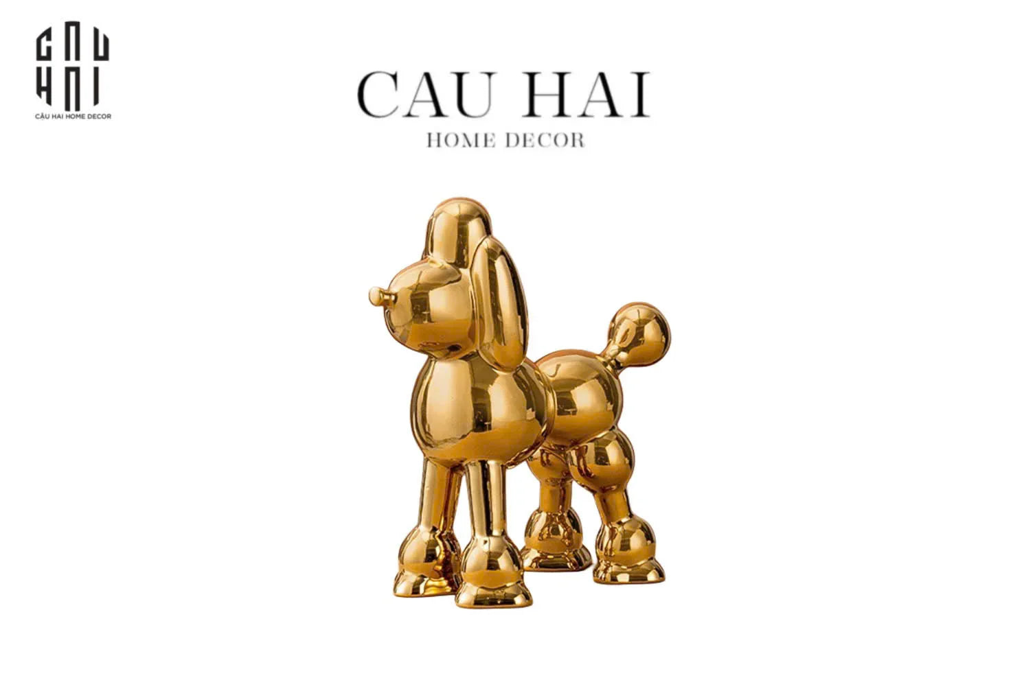 HOME COUTURE - TƯỢNG GILDED ROYAL POODLE