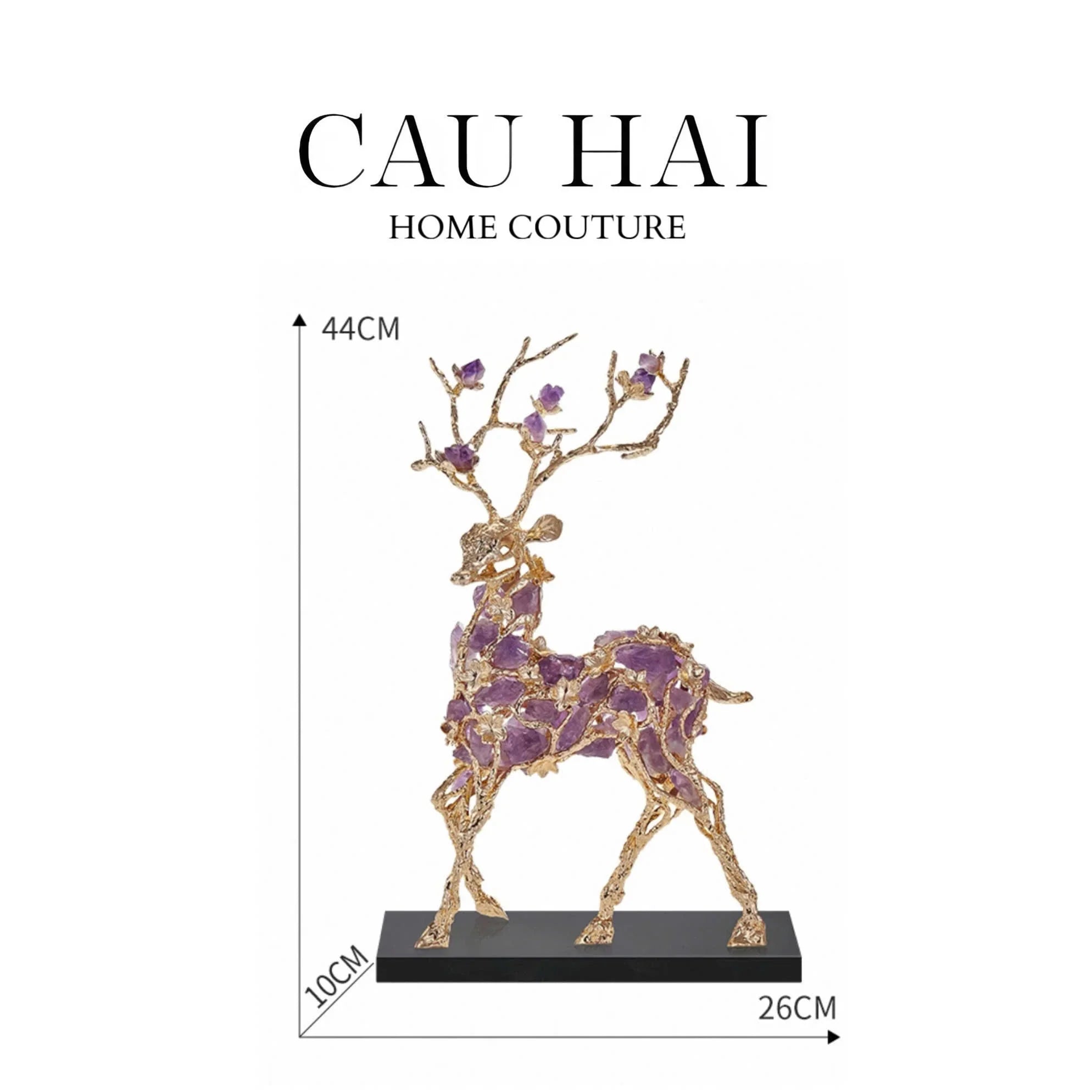 HOME COUTURE - TƯỢNG HƯƠU ĐÁ QUÝ SENTINEL PRIME JEWELRY ELK - H44