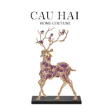 HOME COUTURE - TƯỢNG HƯƠU ĐÁ QUÝ SENTINEL PRIME JEWELRY ELK - H44