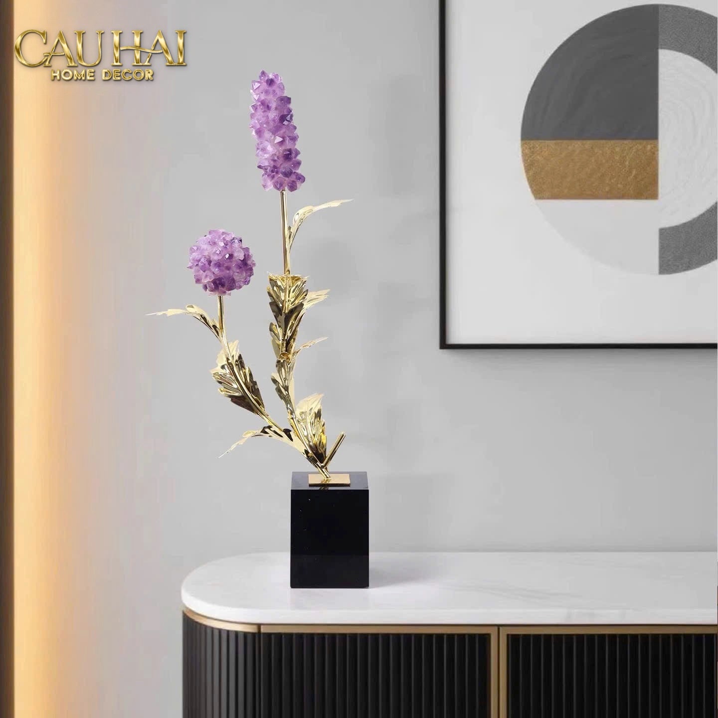 Home Couture - Tượng Lúa Mì Brasson Épi Doré Améthyste Première Galerie - CẬU HAI HOME DECOR