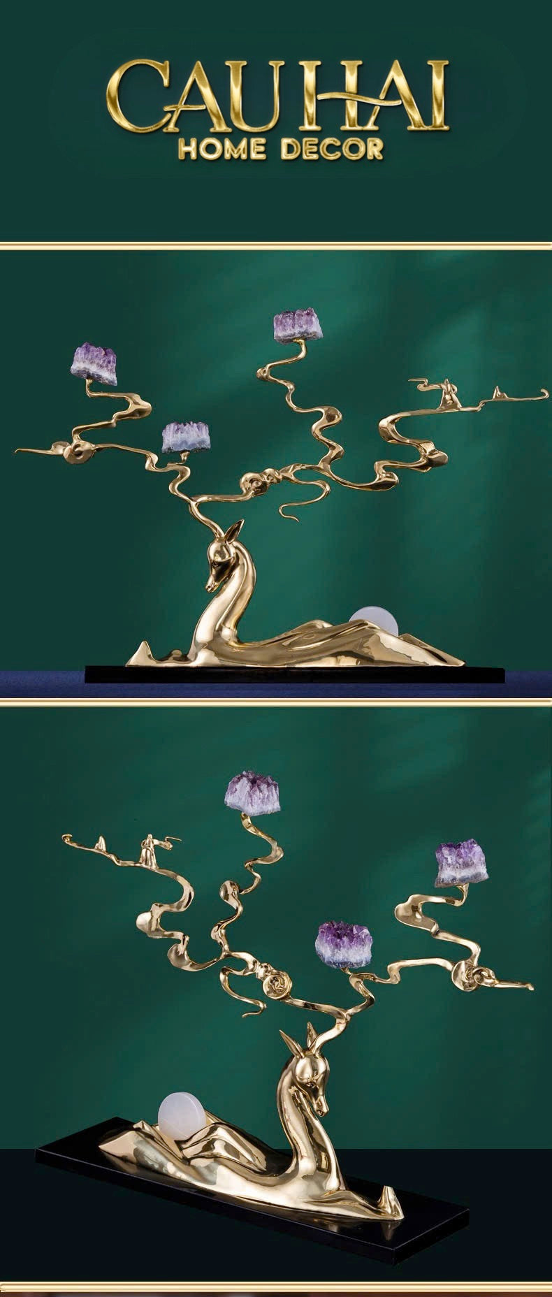 Home Couture - Tượng Lúa Mì Brasson Épi Doré Améthyste Première Galerie - CẬU HAI HOME DECOR