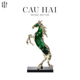 HOME COUTURE TƯỢNG NGỰA ĐỒNG ĐÁ QUÝ GILDED CAVALIER-CẬU HAI HOME DECOR