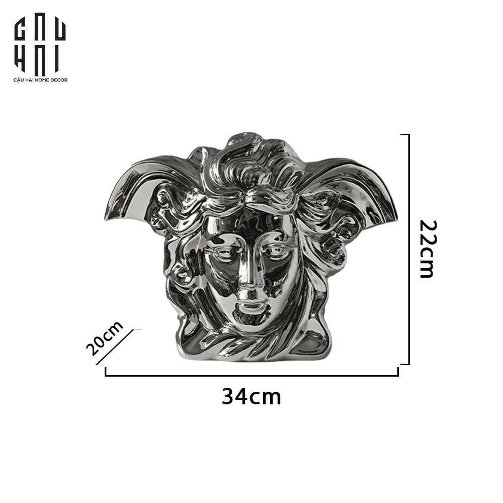 Home Couture - Tượng Silver Medusa - A Fusion Of Fascination - CẬU HAI HOME DECOR