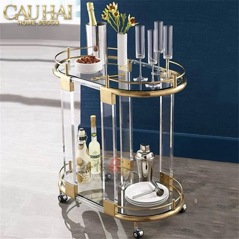 Home Couture - Xe Quầy Bar Aureate Pillar Olympian Bar Cart - CẬU HAI HOME DECOR