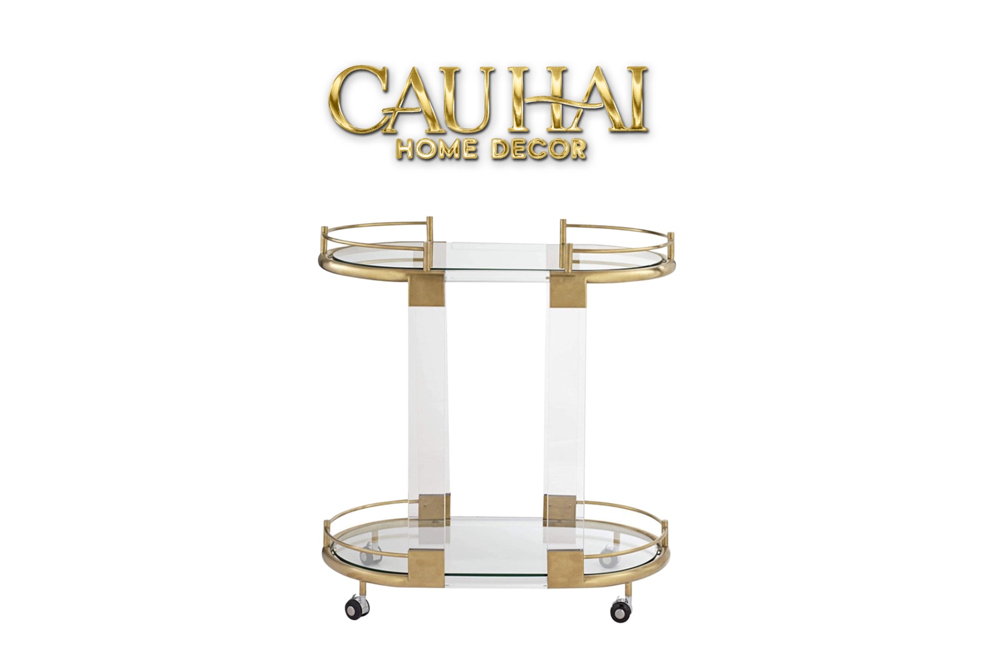 Home Couture - Xe Quầy Bar Aureate Pillar Olympian Bar Cart - CẬU HAI HOME DECOR