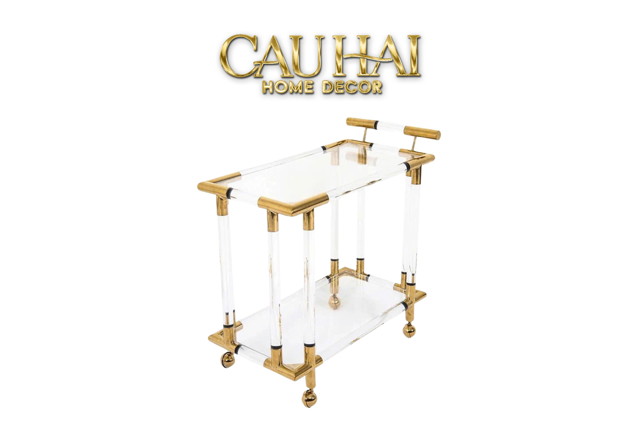 Home Couture - Xe Quầy Bar Lucent Royal Trolley - CẬU HAI HOME DECOR