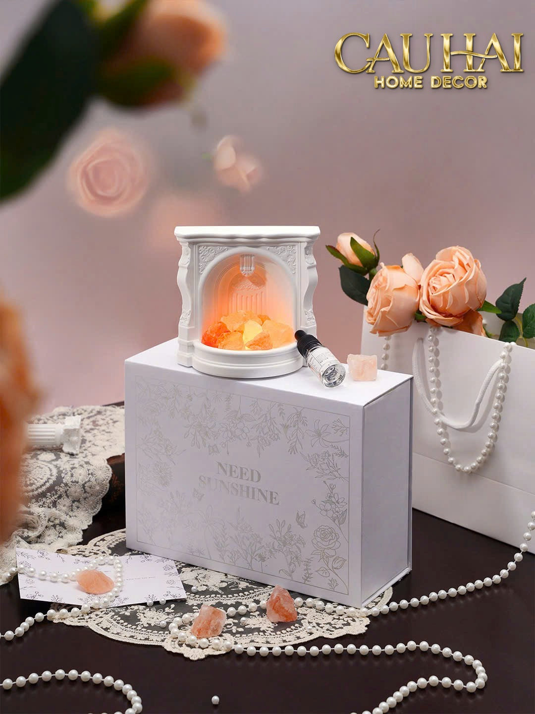 Home Fragrance - Gift Set Đèn Tinh Dầu Artermis Éternal Flame - CẬU HAI HOME DECOR