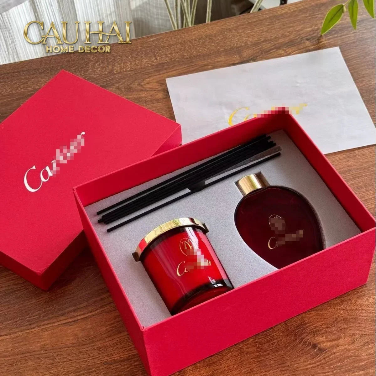 Home Fragrance - Gift Set Nến Thơm & Tinh Dầu Écartier Rouge Rubis Sauvage Duo Édition-CẬU HAI HOME DECOR