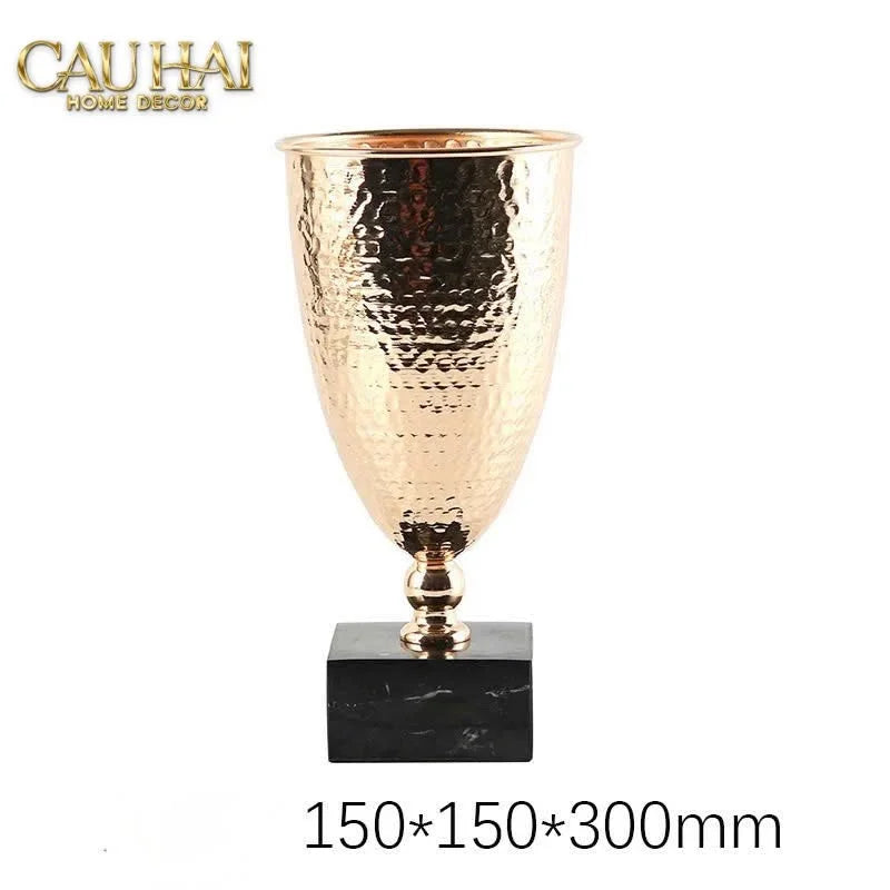 Hone Couture - Bình Hoa Goblet Aureum Marble Trophy H30-BÌNH HOA-CẬU HAI HOME DECOR