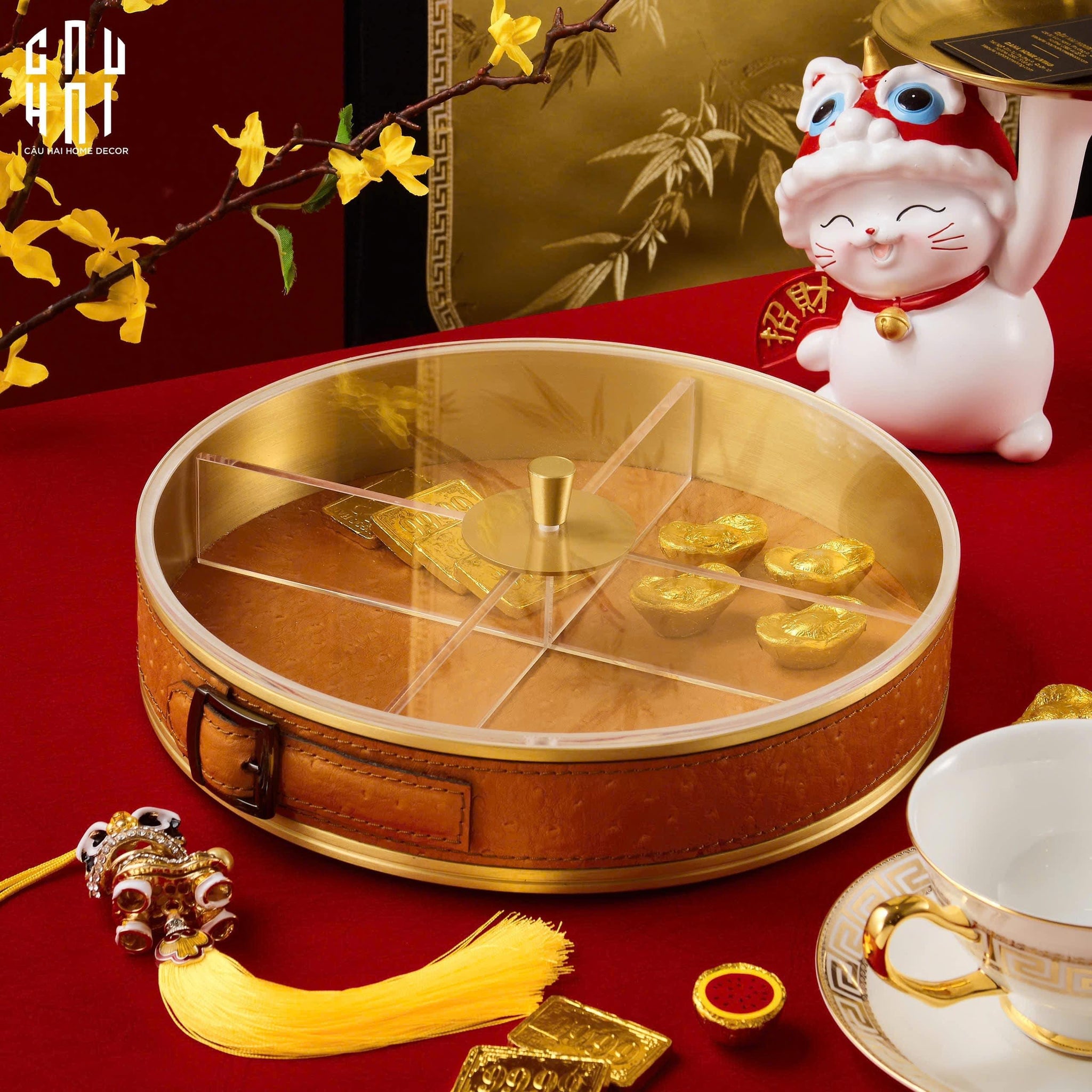 HỘP BÁNH MỨT LEATHER BRASSON ANTONIO