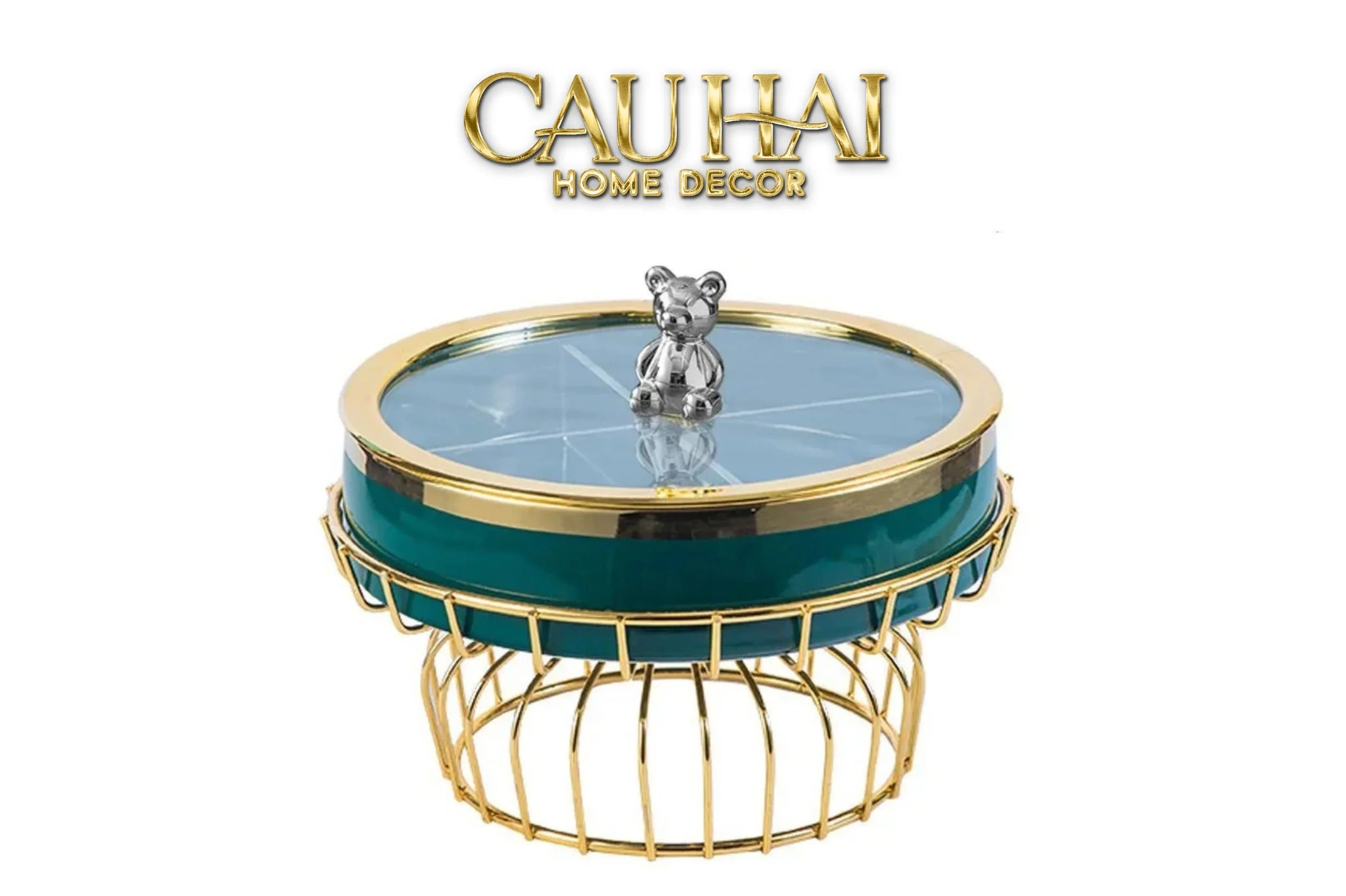 Hộp Bánh Mứt Sứ Tráng Men Alley Améthyste-Lọ kẹo Canister Bonbonnière-CẬU HAI HOME DECOR