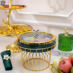 Hộp Bánh Mứt Sứ Tráng Men Alley Améthyste-Lọ kẹo Canister Bonbonnière-CẬU HAI HOME DECOR