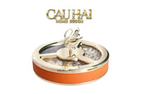 Hộp Bánh Mứt Thiên Nga Jewelry Swan Solitaire Vermilion Patina 26x17-Lọ kẹo Canister Bonbonnière-CẬU HAI HOME DECOR