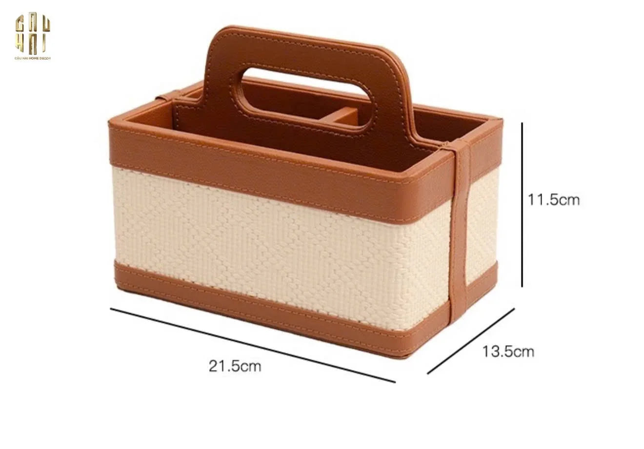 HỘP DA ĐỰNG REMOTE TABAC 3 NGĂN-CẬU HAI HOME DECOR