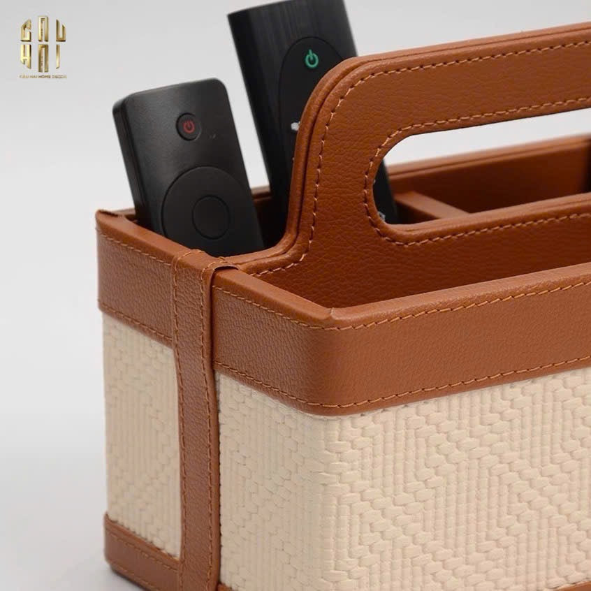 HỘP DA ĐỰNG REMOTE TABAC 3 NGĂN-CẬU HAI HOME DECOR
