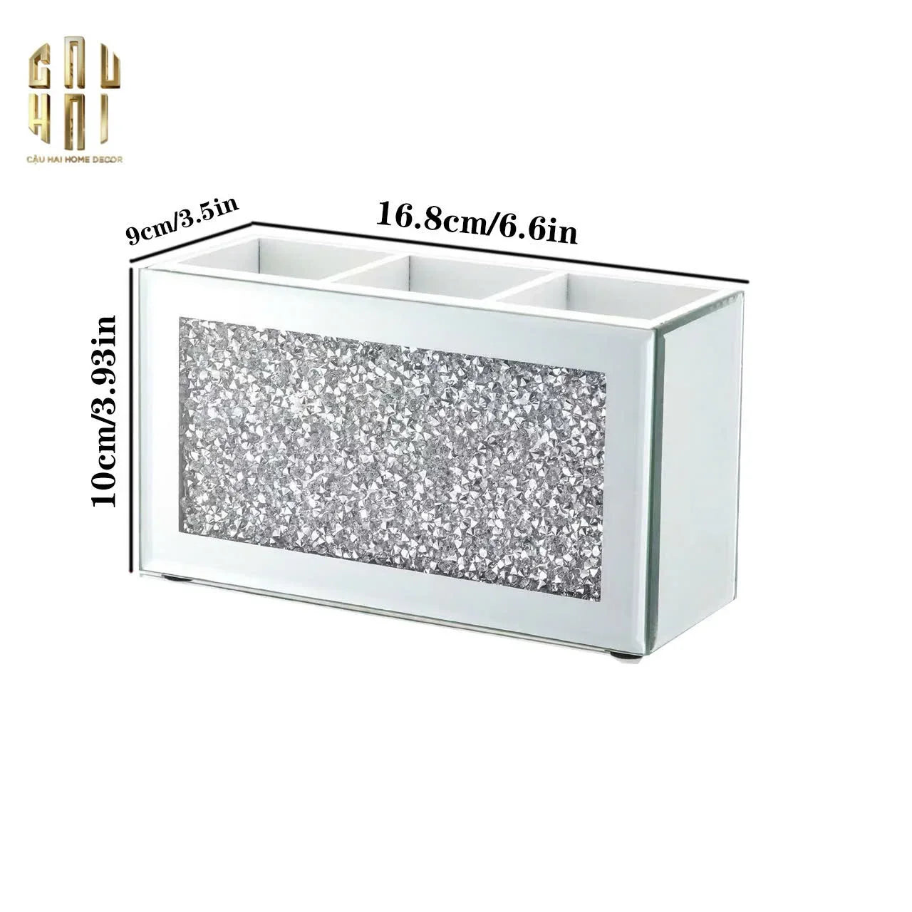 HỘP ĐỰNG 3 NGĂN CRYSTAL MIRROR
