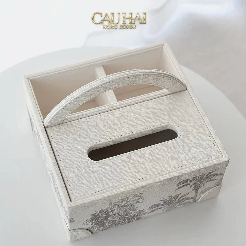 Hộp Khăn Giấy 3 Ngăn Handy Opaline Flora Tonkin-HỘP KHĂN GIẤY-CẬU HAI HOME DECOR