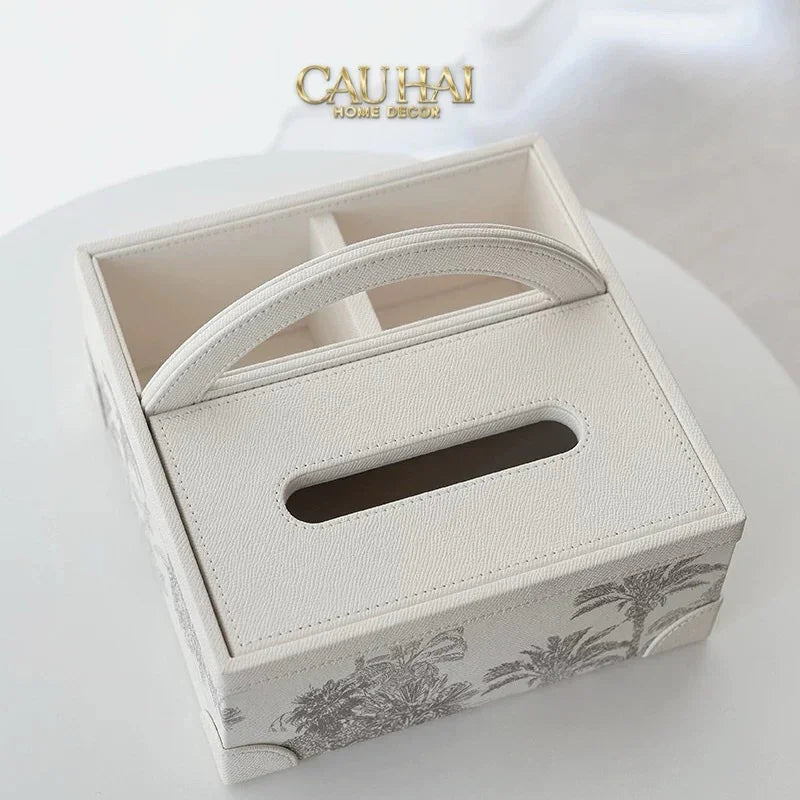 Hộp Khăn Giấy 3 Ngăn Handy Opaline Flora Tonkin-HỘP KHĂN GIẤY-CẬU HAI HOME DECOR