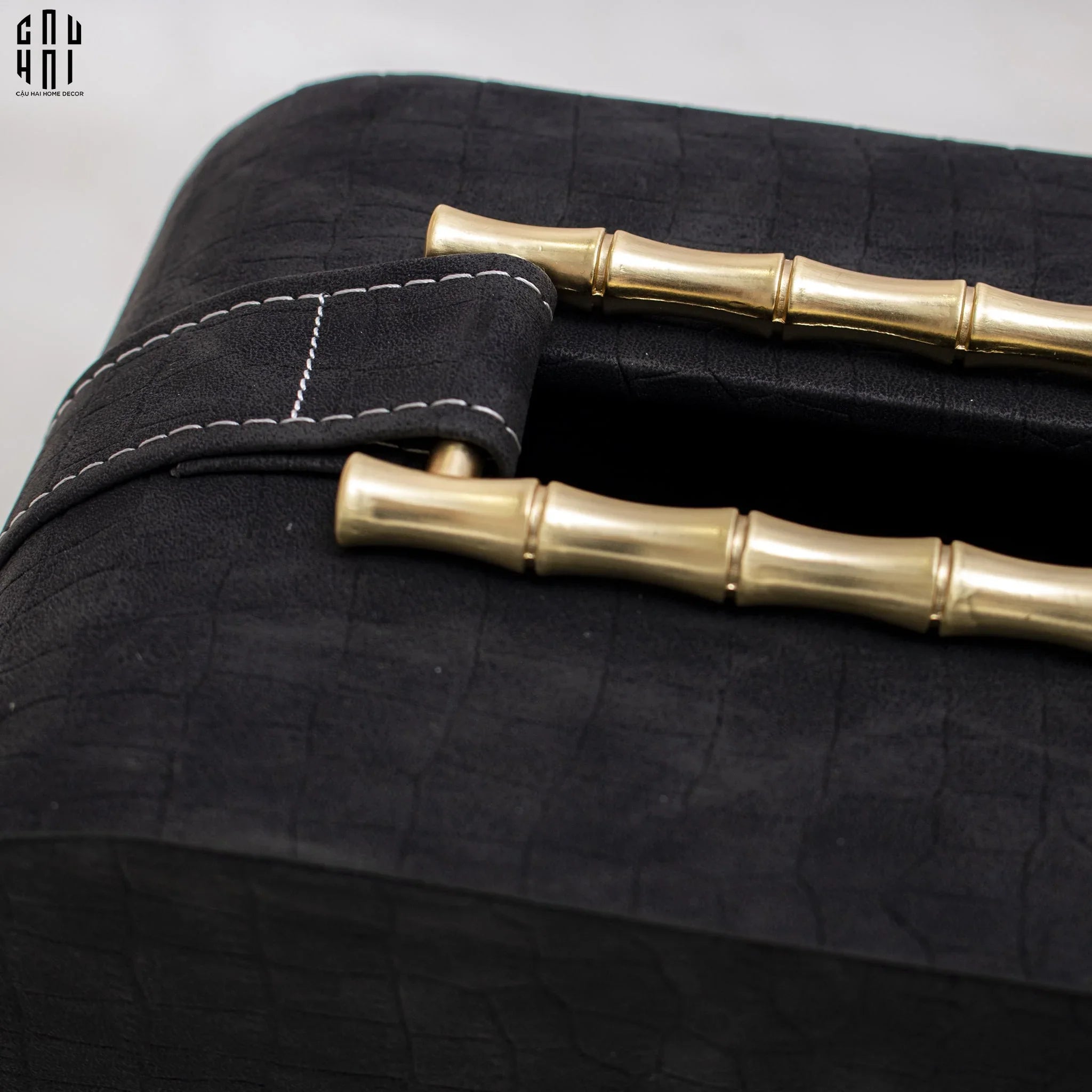 HỘP KHĂN GIẤY BAMBOO BLACK-CẬU HAI HOME DECOR