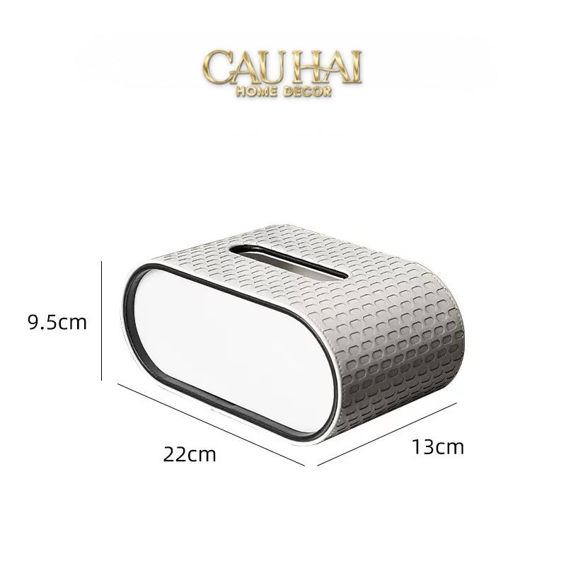 Hộp Khăn Giấy Blanc Leather Orbit Opaline Medusa Édition 13x22-HỘP KHĂN GIẤY-CẬU HAI HOME DECOR