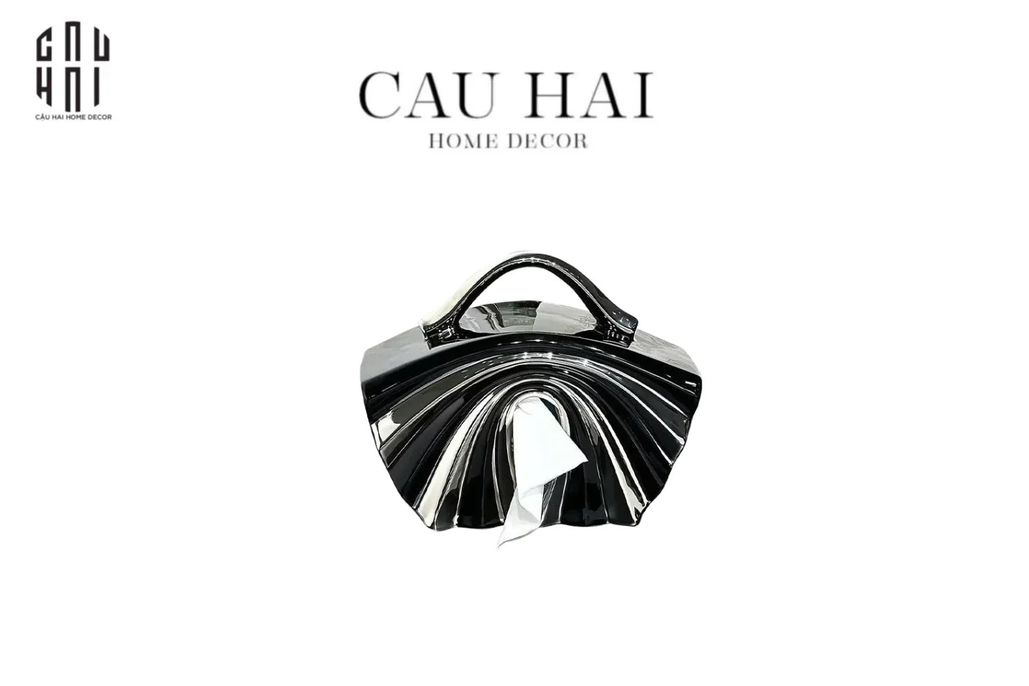 Hộp Khăn Giấy Ceramic Lady Clutch-CẬU HAI HOME DECOR