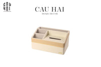 Hộp Khăn Giấy Da 4 Ngăn Remote - D'Ivoire Céline Tissue Box 17x26-HỘP KHĂN GIẤY-CẬU HAI HOME DECOR