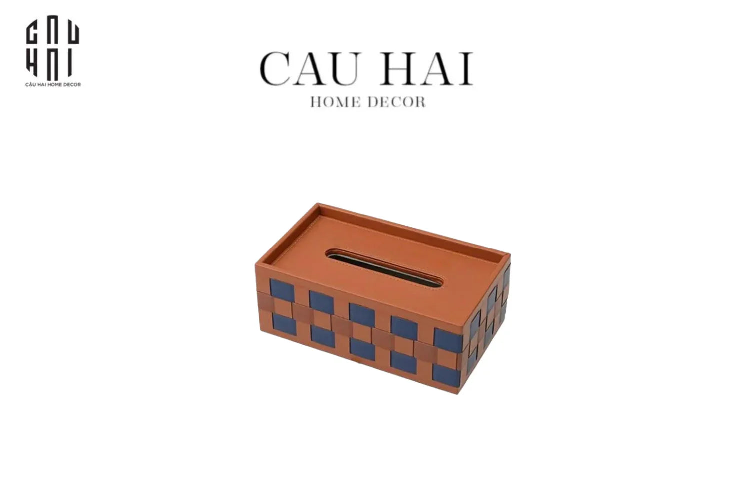 HỘP KHĂN GIẤY DA AUBURN MONO LEATHER TISSUE BOX