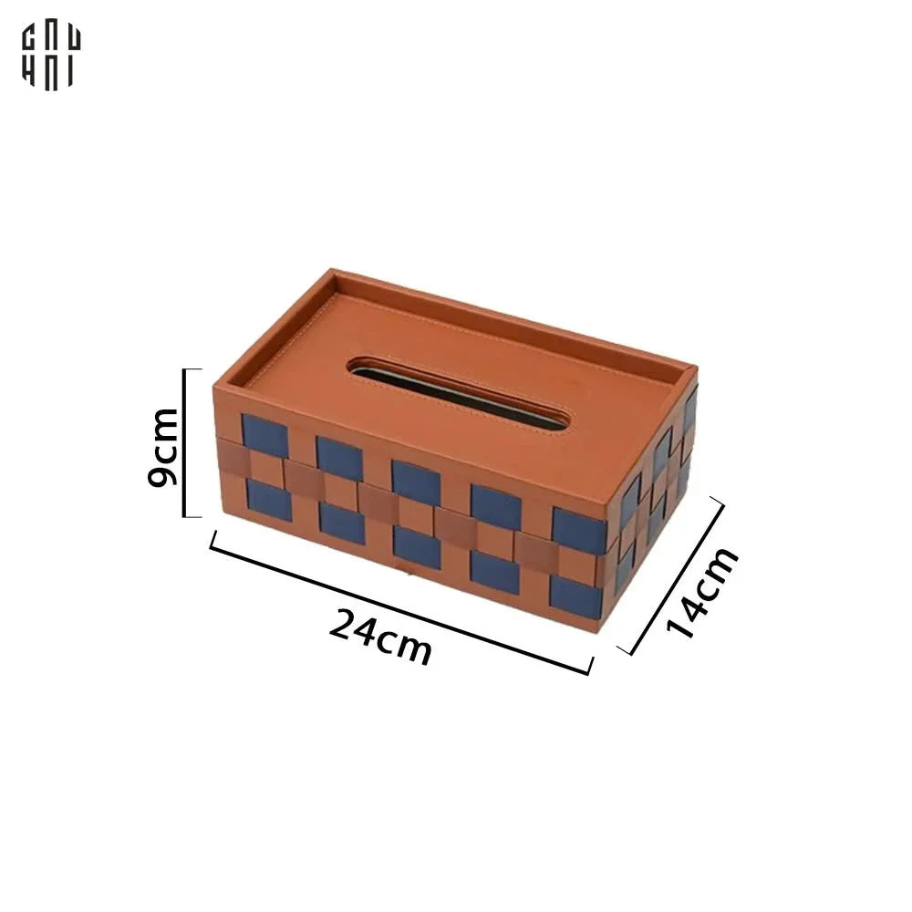 HỘP KHĂN GIẤY DA AUBURN MONO LEATHER TISSUE BOX