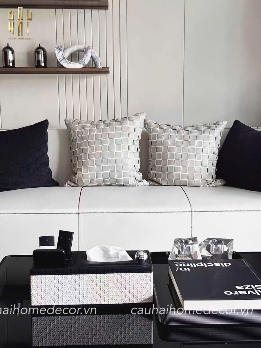 Hộp Khăn Giấy Da Black Mystic-HỘP KHĂN GIẤY-CẬU HAI HOME DECOR