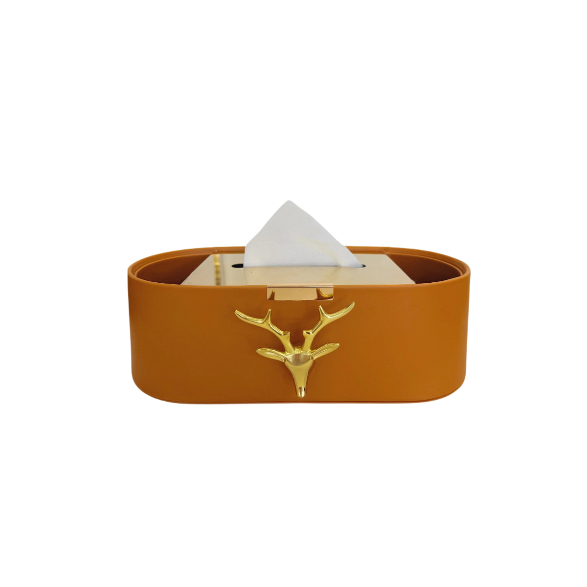 Hộp Khăn Giấy Da Golden Alley Antler Leather-HỘP KHĂN GIẤY-Đối tác tại Trung Quốc theo từng đơn đặt hàng-CẬU HAI HOME DECOR