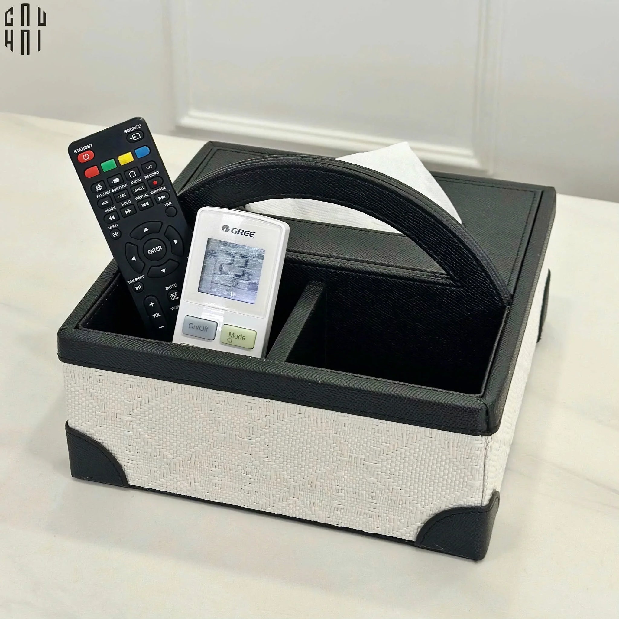 HỘP KHĂN GIẤY DA HANDY BLACK MYSTIC