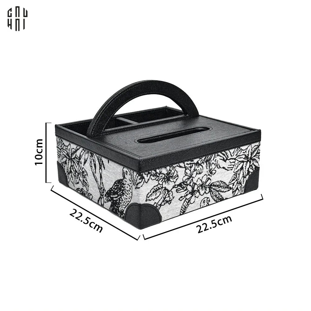 Hộp Khăn Giấy Da Handy Jungle Toile D.O-HỘP KHĂN GIẤY-CẬU HAI HOME DECOR