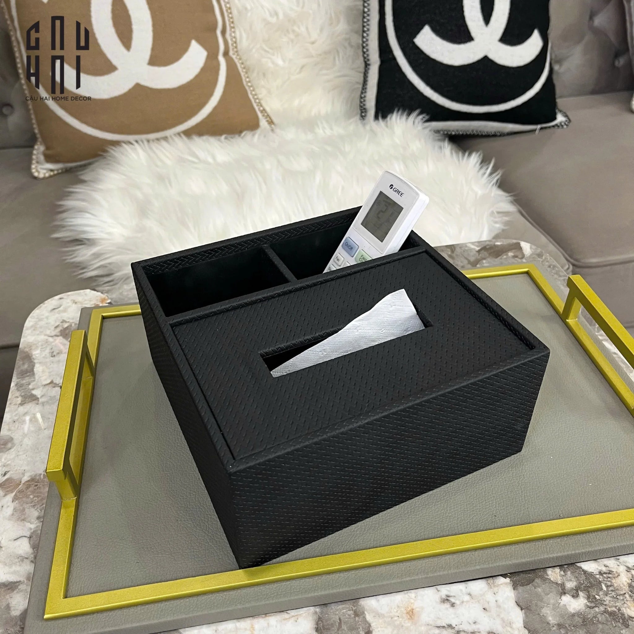 HỘP KHĂN GIẤY ĐA NĂNG RAVEN BLACK