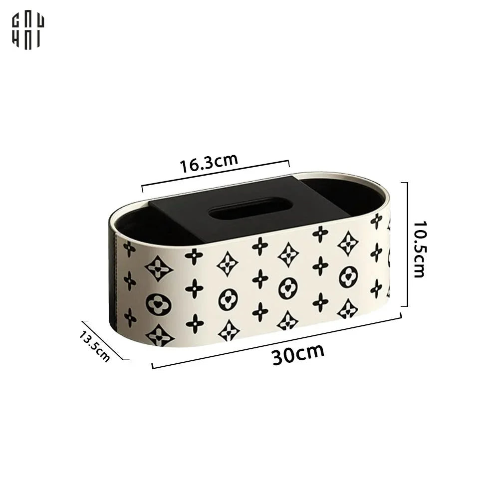 Hộp Khăn Giấy Da Peau D'Ivoire Fleurissant Monogram Up-HỘP KHĂN GIẤY-CẬU HAI HOME DECOR