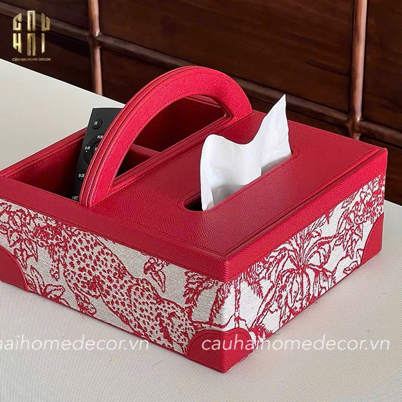 HỘP KHĂN GIẤY HANDY MULTI DIOUS RED FLORAL SS25