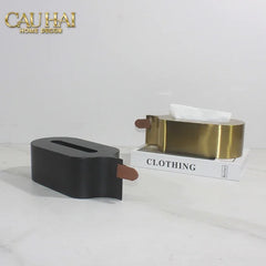 Hộp Khăn Giấy Metalic Veil D’Or Tissue Holder-CẬU HAI HOME DECOR