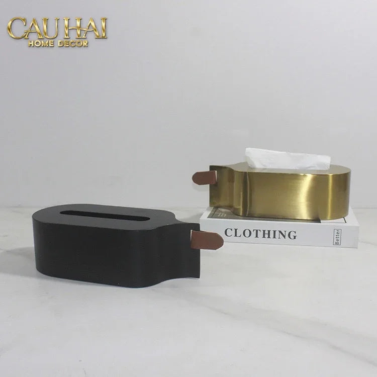 Hộp Khăn Giấy Metalic Veil D’Or Tissue Holder-CẬU HAI HOME DECOR