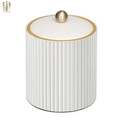 Hộp Kim Loại Bọc Da Luxe Leather - Vermouth-CẬU HAI HOME DECOR