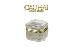Hộp Pha Lê Cannage D'Or Éclat Diamant Facetté-CẬU HAI HOME DECOR