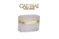 Hộp Pha Lê Cannage D'Or Éclat Diamant Facetté-CẬU HAI HOME DECOR