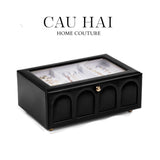 HỘP TRANG SỨC DA 2 IN 1 DUO ELEGANCE - LEATHER JEWELRY BOX