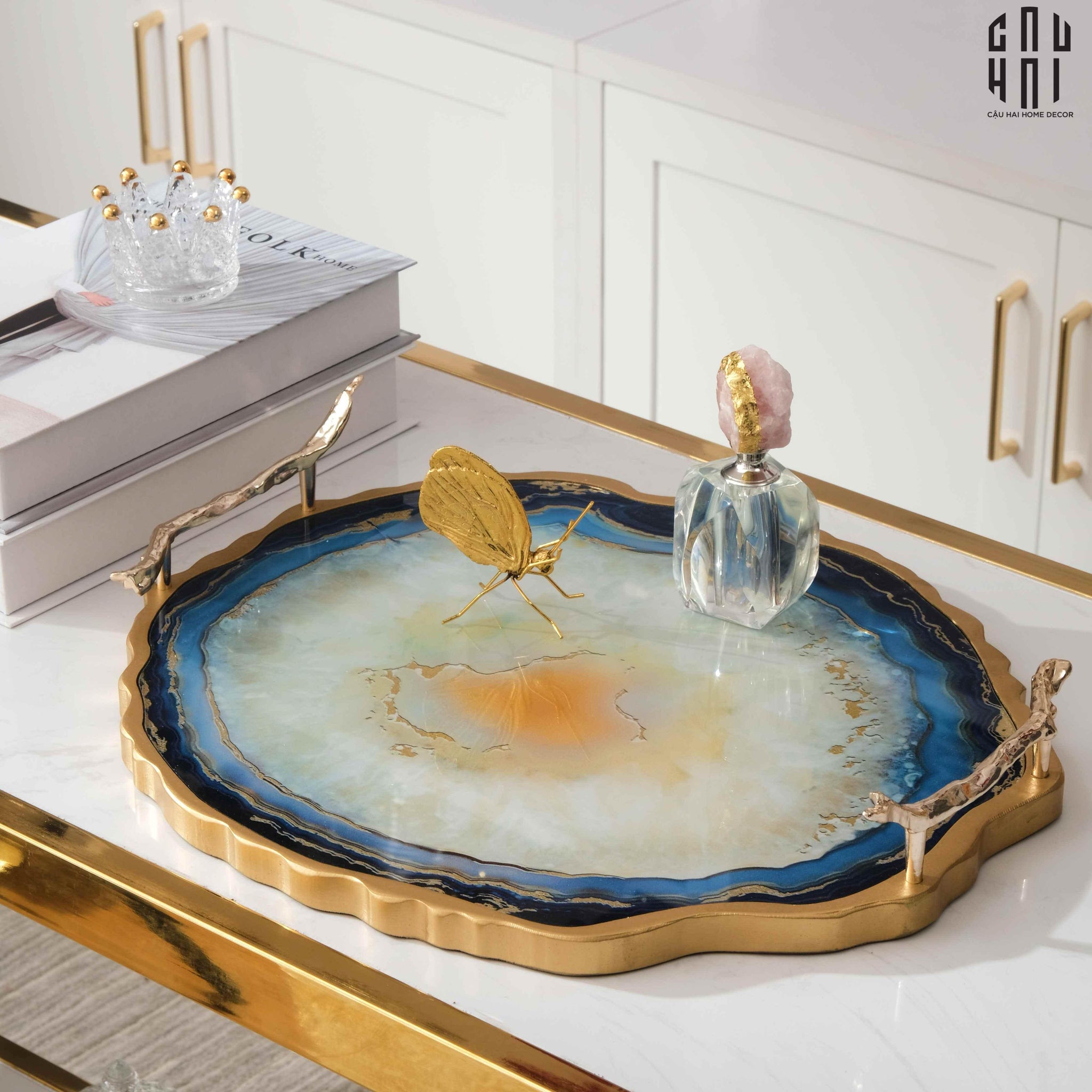 HORIZON ROUND TRAY SS25-CẬU HAI HOME DECOR