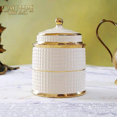 Hũ Pantry Gốm Sứ Carlton Ivory 9x9x15-HŨ TRANG TRÍ-CẬU HAI HOME DECOR