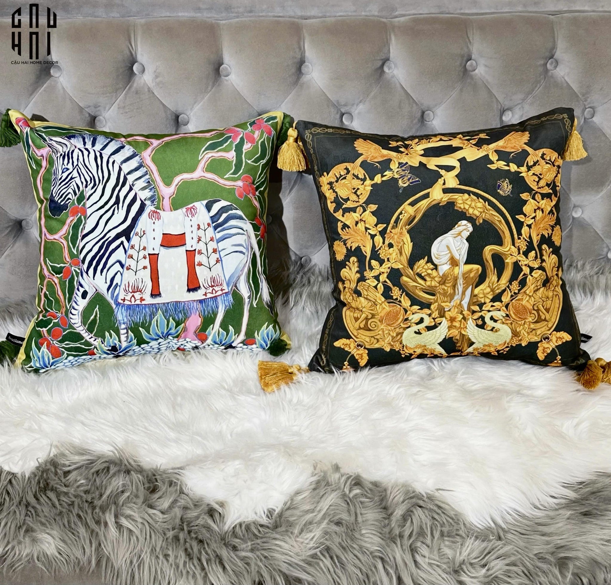 IMPERIAL SIGNATURE - VỎ GỐI NHUNG ACANTHUS ROYALE 45. - CẬU HAI HOME DECOR