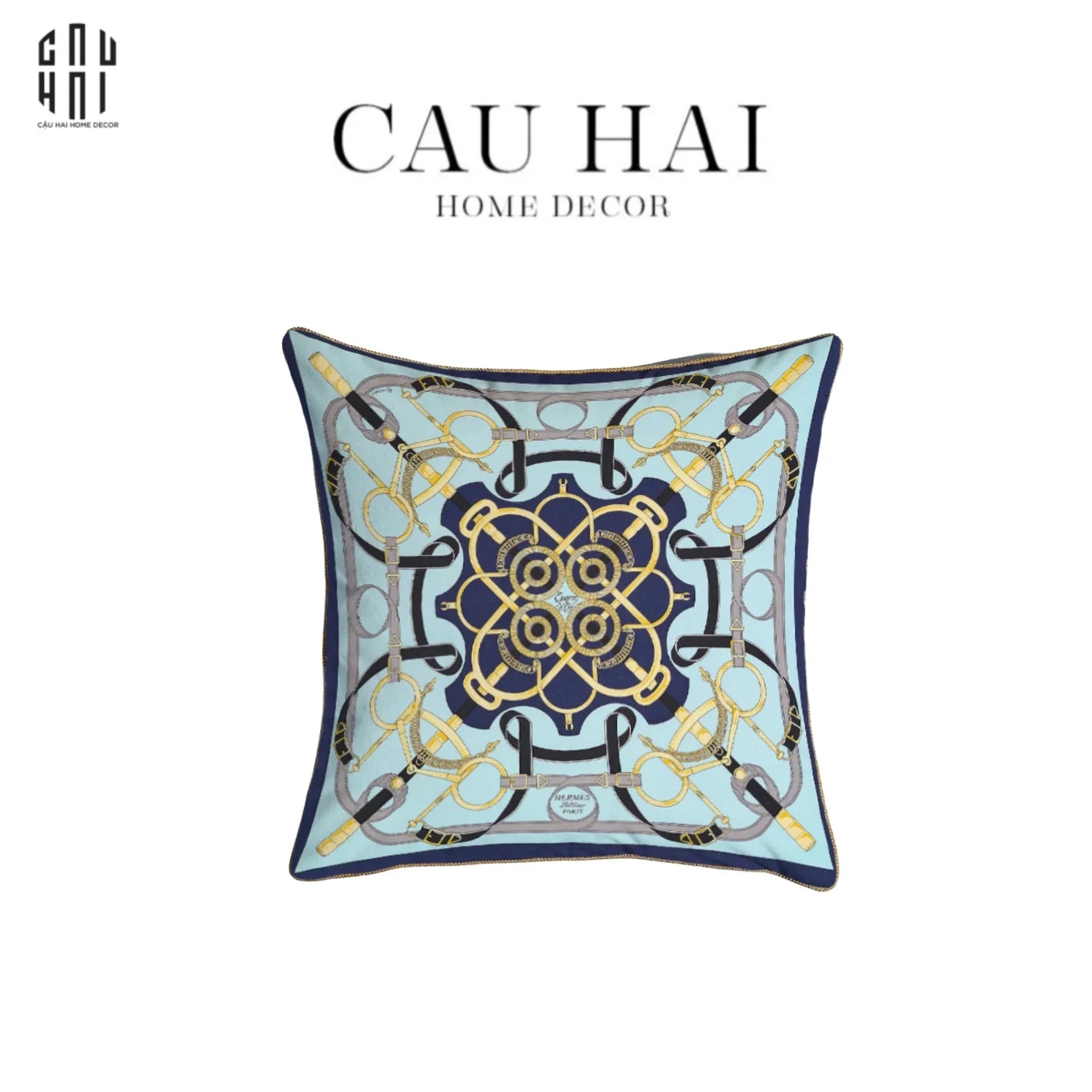 IMPERIAL SIGNATURE - VỎ GỐI NHUNG CAO CẤP EPERON D'OR 45. - MARINE