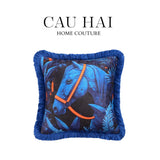 IMPERIAL SIGNATURE - VỎ GỐI NHUNG MARINE STALLION FRINGE EDGE-CẬU HAI HOME DECOR-1